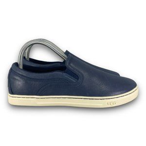 UGG Australia Fierce Leather Slip On Sneakers 1015459 Low Top Navy Blue Women 8